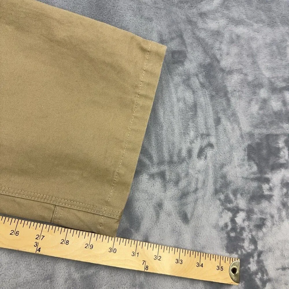 Eddie Bauer Pants Mens Size 34x30 Tan Khaki Canvas Utility 5 Pocket Work Outdoor